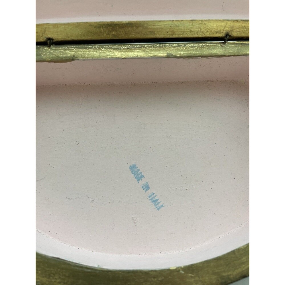 Vintage Florentina Wood Trinket Jewelry Box Hinged Gold Gilt Hand Made - Picture 3 of 6